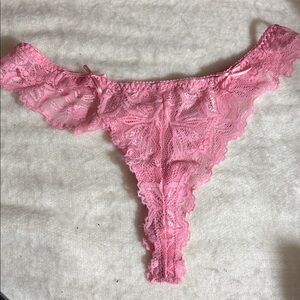 JK INTIMATES Bikini Panties Pink Lacy Sz M/6 NWT